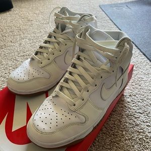 Women’s Nike Dunk High: White/Sail
